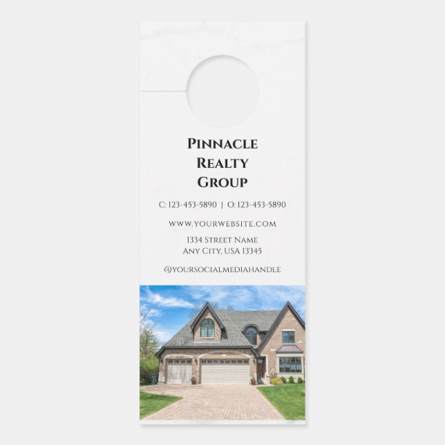 Open House Invitation Real Estate Farming Door Han Hanger (Front)