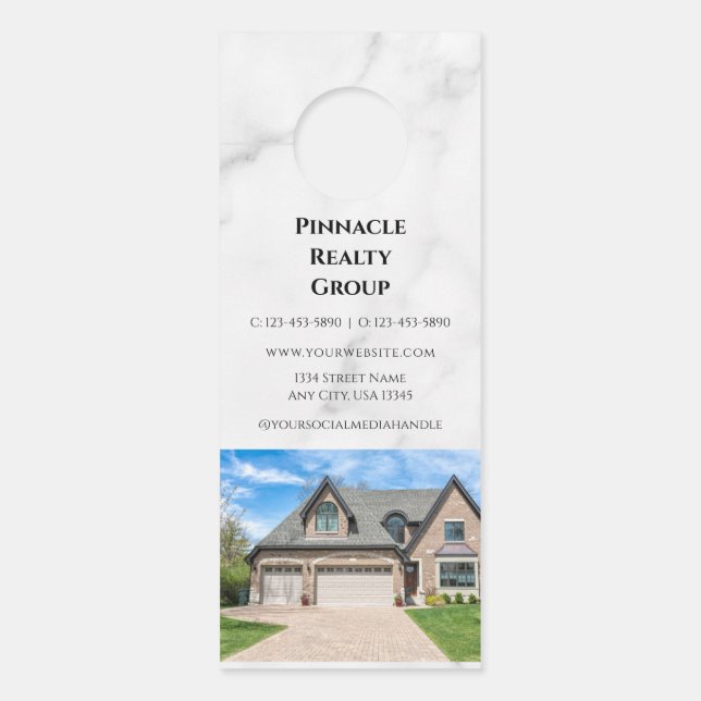 Open House Invitation Real Estate Farming Door Han Hanger (Front)