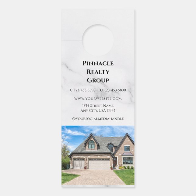 Open House Invitation Real Estate Farming Door Han Hanger (Front)