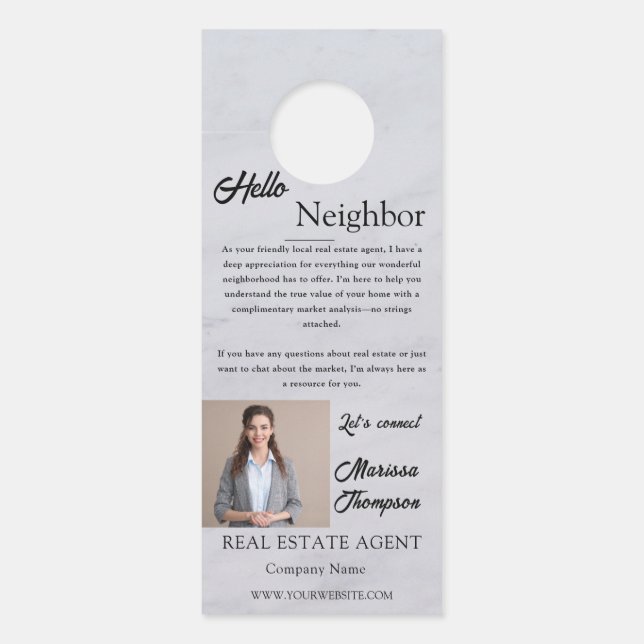 Open House Invitation Real Estate Farming Door Han Hanger (Front)