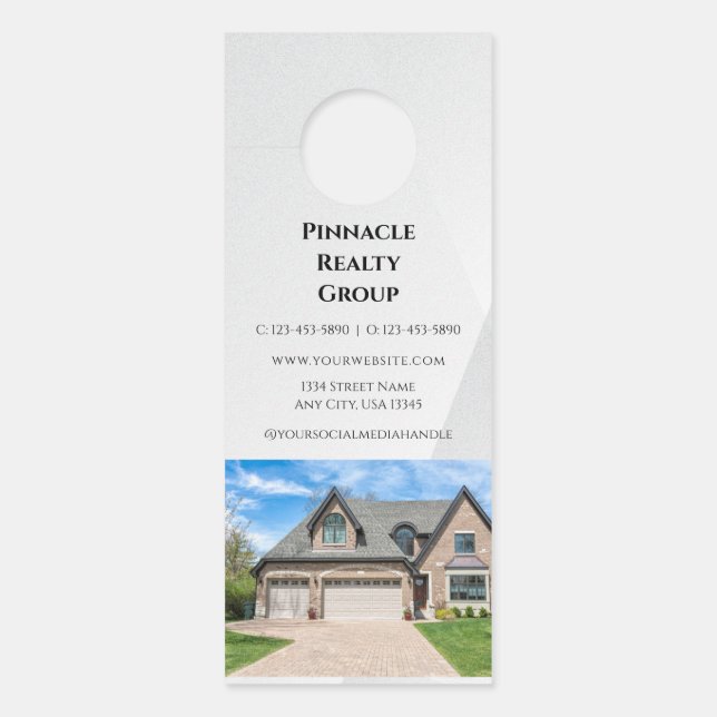 Open House Invitation Real Estate Farming Door Han Hanger (Front)