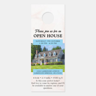 Open House Invitation Real Estate Farming Door Han Hanger