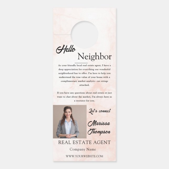 Open House Invitation Real Estate Farming Door Han Hanger (Front)