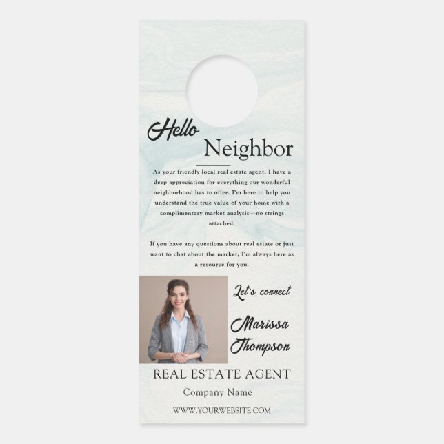 Open House Invitation Real Estate Farming Door Han Hanger (Front)