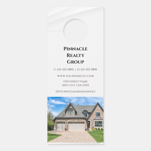 Open House Invitation Real Estate Farming Door Han Hanger (Front)