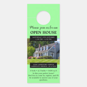 Open House Invitation Real Estate Farming Door Hanger