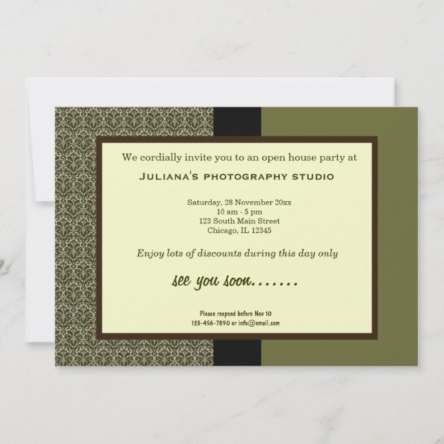 Open House New Business Invitation (Front)