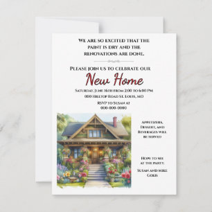Open House New Home Party Event  Invitation