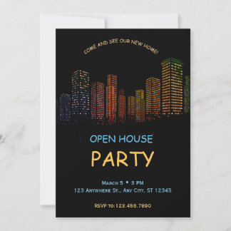 Open House Party Invitation, Housewarming Party Invitation