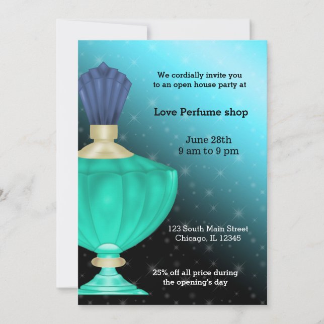 Open House Perfume store Invitation (Front)