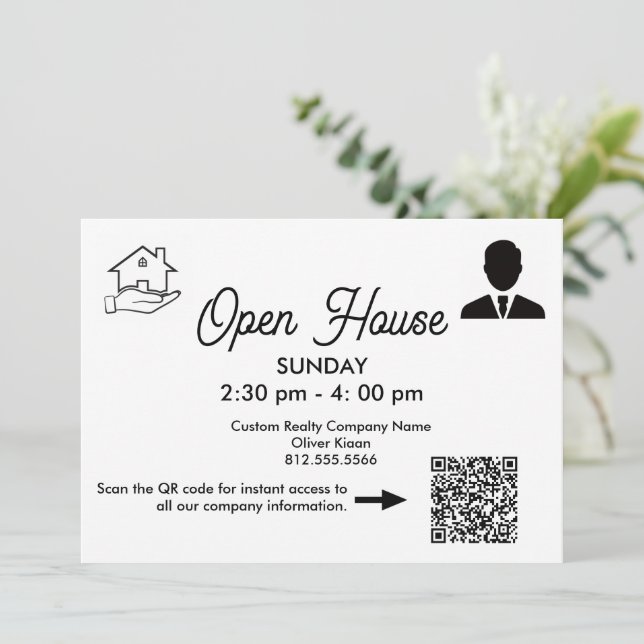 Open House Photo Arrow Real Estate Yard Save The Date (Standing Front)