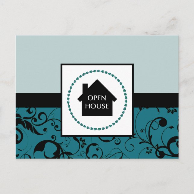 open house : professional damask postcard (Front)