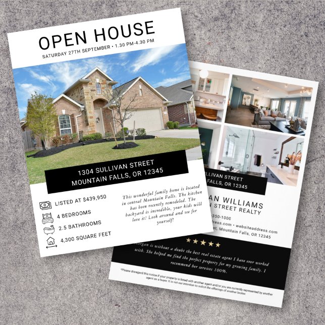 Open House Property Information Real Estate Flyer (Creator Uploaded)