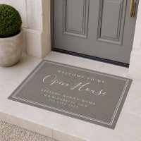 Open House Property Listing Elegant Taupe Realtor