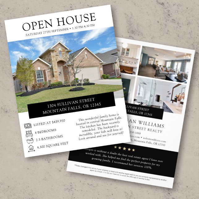 Open House Property Listing Real Estate Flyer (Creator Uploaded)