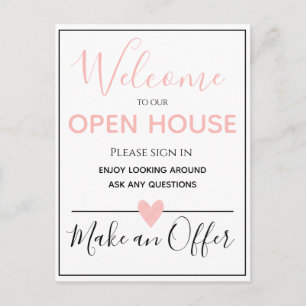Open House Real Estate Sign, Real Estate Postcard