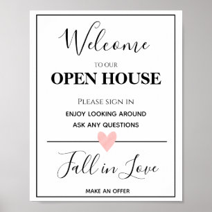 Open House Real Estate Sign, Real Estate Poster