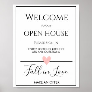 Open House Real Estate Sign, Real Estate Poster
