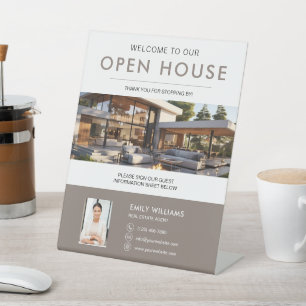 Open House Real Estate Welcome Pedestal Sign