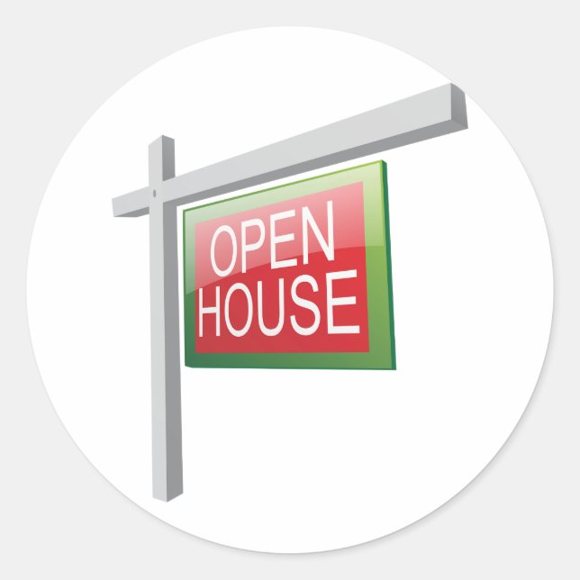 Open House Sign Stickers (Front)