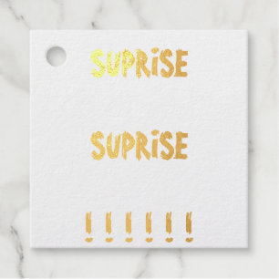 OPEN IT NOW GIFT PACKAGING YELLOW RED FAVOUR TAGS