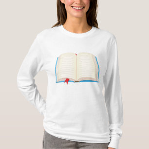 Open Lined Book Red Bookmark T-Shirt