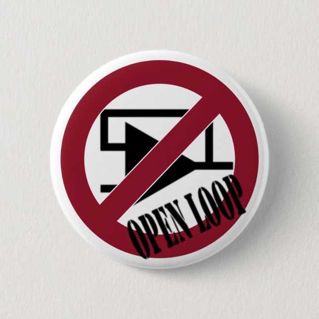 Open Loop 6 Cm Round Badge (Front)