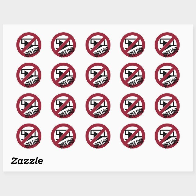 Open Loop Classic Round Sticker (Sheet)