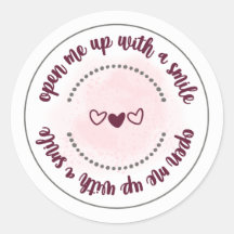 Open me up with a smile Sticker