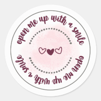 Open me up with a smile Sticker