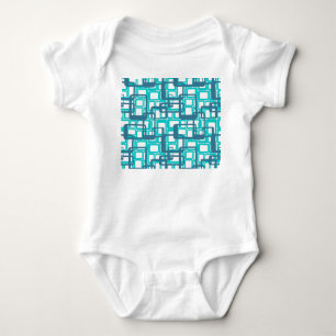 Open Mid-Century Modern Rectangles Baby Bodysuit