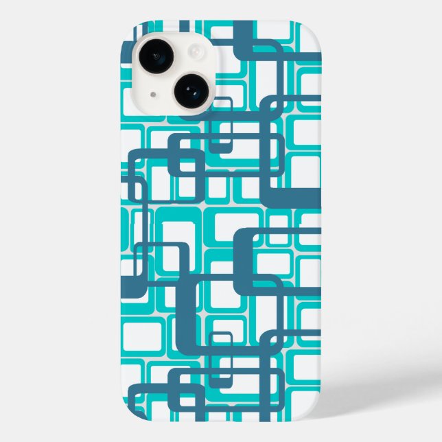 Open Mid-Century Modern Rectangles Case-Mate iPhone Case (Back)