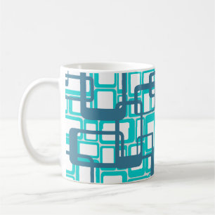 Open Mid-Century Modern Rectangles Coffee Mug