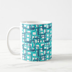 Open Mid-Century Modern Rectangles Coffee Mug