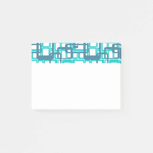 Open Mid-Century Modern Rectangles Post-it Notes (Front)