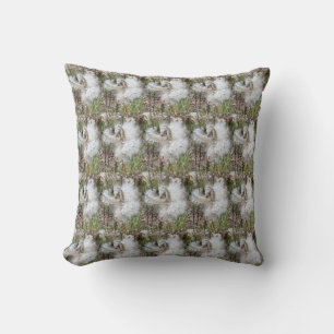 Open Milkweed Pods Seeds with Silk Basic Cushion