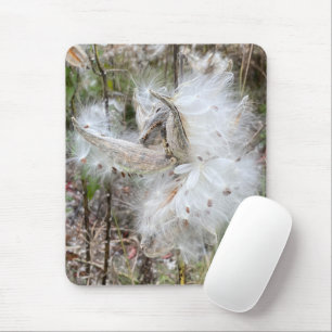 Open Milkweed Pods Seeds with Silk Mouse Pad