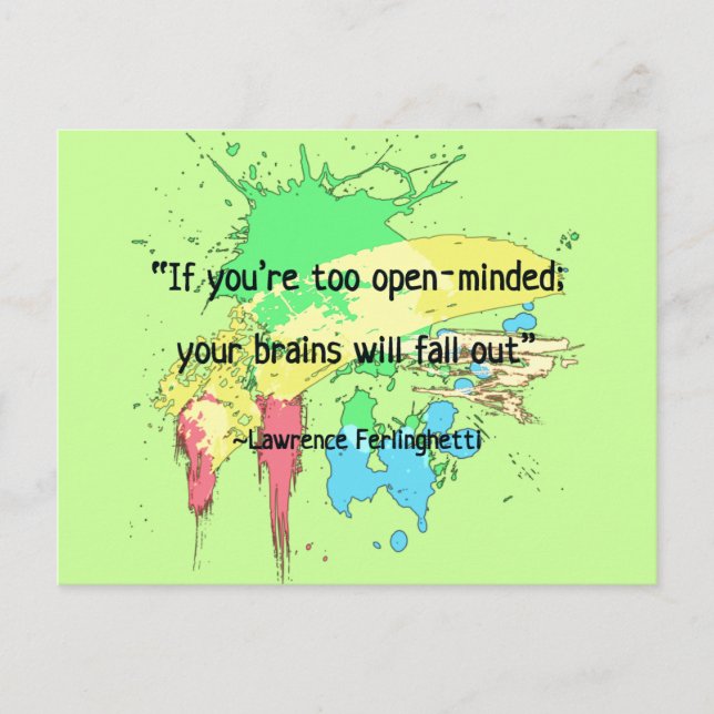 OPEN-MINDED POSTCARD (Front)