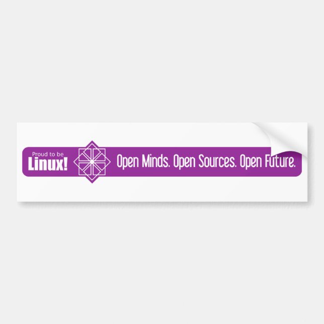 Open Minds, Open Sources, Open Future - CentOS Bumper Sticker (Front)