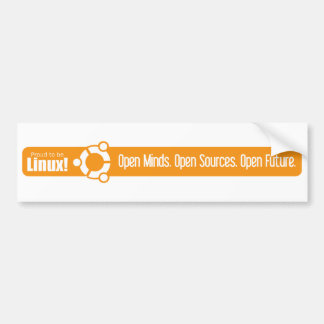 Open Minds, Open Sources, Open Future - Ubuntu Bumper Sticker