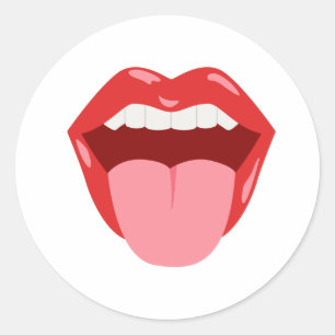 Open Mouth Classic Round Sticker