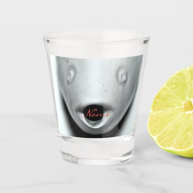 Open Mouth Fish Face Thunder_Cove Shot Glass (Front)