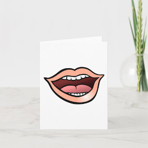 Open Mouth Lips Teeth Tongue Card