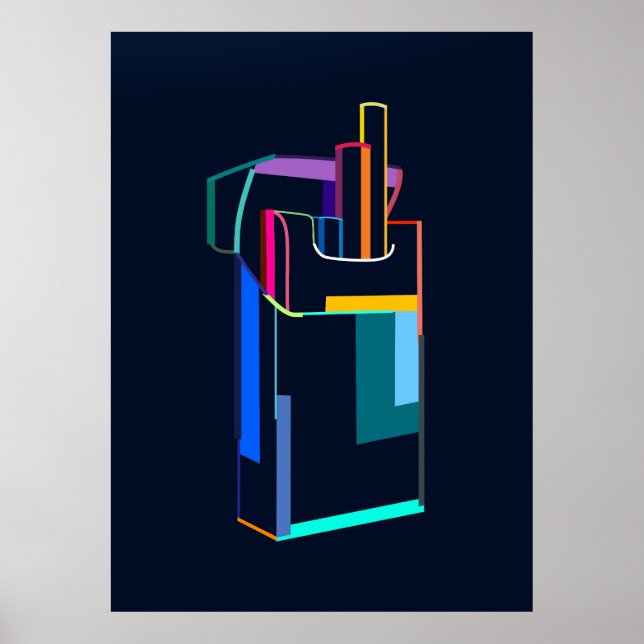 Open pack of cigarettes poster (Front)