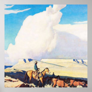“Open Range” Western Art by Maynard Dixon Poster