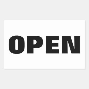 OPEN RECTANGULAR STICKER