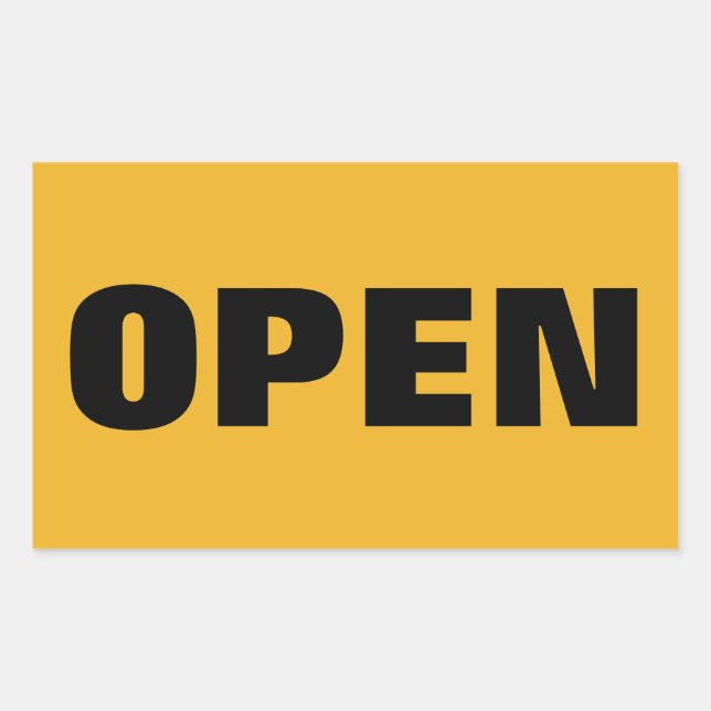 OPEN RECTANGULAR STICKER (Front)