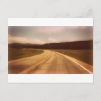 Open Road Nostalgic Postcard Image