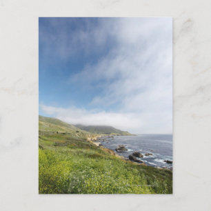 Open road on a summer california road trip on postcard