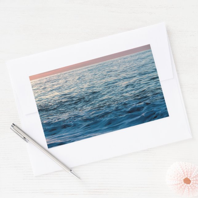 Open sea rectangular sticker (Envelope)